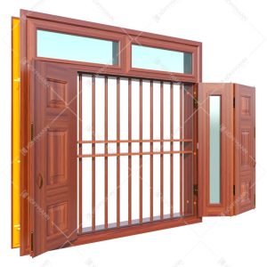 Cửa sổ thép vân gỗ KS-41.CS1.K-2TK